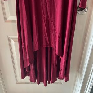 Boston Proper hi-low hem dress. Size small. Claret color.